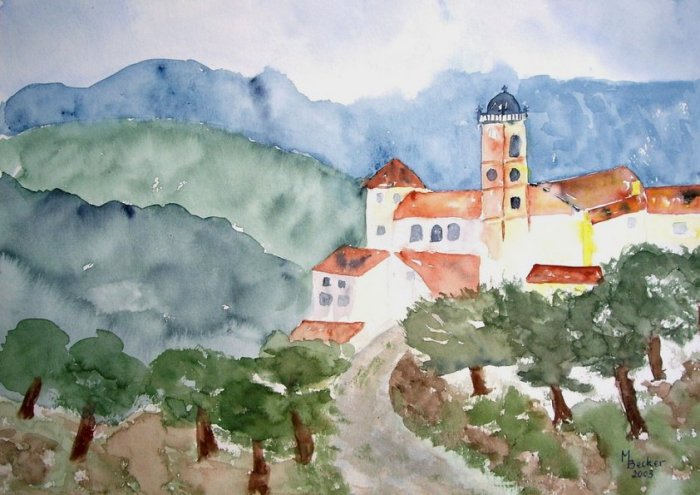 Abbey Painting Image Art Paint Color Artistically 
